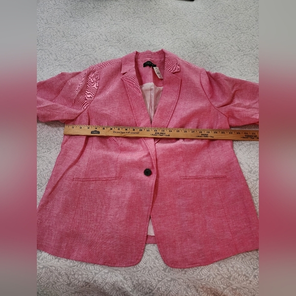 NEW! Talbots Red Linen Blazer, NWT, Size 16WP - Picture 4 of 6